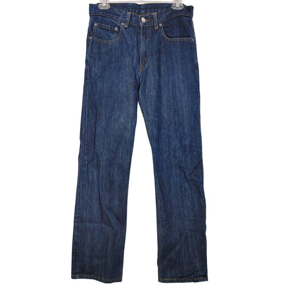 Levi's 514 Slim Straight Denim Jeans Dark Wash 100% Cotton Blue Mens 29x29